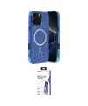 ieg™ iPhone 16 Pro Max Kılıf Eksen Çizgi - Siyah Bilvis 3X AR HD Cam Ekran Koruyucu