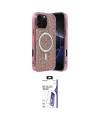 ieg™ iPhone 16 Pro Max Kılıf Eksen Çizgi - Siyah Bilvis 3X AR HD Cam Ekran Koruyucu