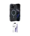 ieg™ iPhone 16 Pro Max Kılıf Eksen Çizgi - Siyah Bilvis 3X AR HD Cam Ekran Koruyucu