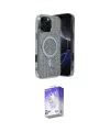 ieg™ iPhone 16 Pro Max Kılıf Eksen Çizgi - Siyah Bilvis 5in1 3D Magic Cam Ekran Koruyucu