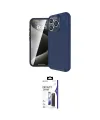 ieg™ iPhone 16 Pro Max Kılıf Eksen Form Prime - Siyah Bilvis 3X AR Hayalet Cam Ekran Koruyucu