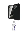ieg™ iPhone 16 Pro Max Kılıf Eksen Form Prime - Siyah Bilvis 3X AR HD Cam Ekran Koruyucu