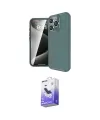 ieg™ iPhone 16 Pro Max Kılıf Eksen Form Prime - Siyah Bilvis 5in1 5D Magic Hayalet Cam Ekran Koruyucu