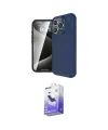 ieg™ iPhone 16 Pro Max Kılıf Eksen Form Prime - Siyah Bilvis 5in1 5D Magic Hayalet Cam Ekran Koruyucu