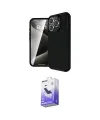 ieg™ iPhone 16 Pro Max Kılıf Eksen Form Prime - Siyah Bilvis 5in1 5D Magic Hayalet Cam Ekran Koruyucu