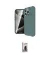 ieg™ iPhone 16 Pro Max Kılıf Eksen Form Prime - Siyah Bilvis Hayalet Cam Ekran Koruyucu
