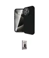 ieg™ iPhone 16 Pro Max Kılıf Eksen Form Prime - Siyah Bilvis Hayalet Cam Ekran Koruyucu