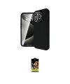 ieg™ iPhone 16 Pro Max Kılıf Eksen Form Prime - Siyah Buffer Cam Ekran Koruyucu