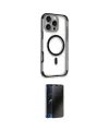 ieg™ iPhone 16 Pro Max Kılıf Eksen Klasik Koleksiyonu - Siyah 3D Antistatik Hayalet Cam Ekran Koruyucu