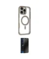 ieg™ iPhone 16 Pro Max Kılıf Eksen Klasik Koleksiyonu - Siyah 3D Antistatik Hayalet Cam Ekran Koruyucu
