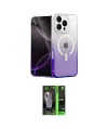 ieg™ iPhone 16 Pro Max Kılıf Eksen Minimal Özel Seri - Şeffaf 360 Full Body Arka Koruyucu