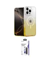 ieg™ iPhone 16 Pro Max Kılıf Eksen Minimal Özel Seri - Siyah Bilvis 3X AR Hayalet Cam Ekran Koruyucu