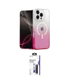 ieg™ iPhone 16 Pro Max Kılıf Eksen Minimal Özel Seri - Siyah Bilvis 3X AR Hayalet Cam Ekran Koruyucu