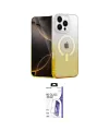 ieg™ iPhone 16 Pro Max Kılıf Eksen Minimal Özel Seri - Siyah Bilvis 3X AR HD Cam Ekran Koruyucu