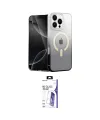 ieg™ iPhone 16 Pro Max Kılıf Eksen Minimal Özel Seri - Siyah Bilvis 3X AR HD Cam Ekran Koruyucu