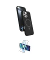 ieg™ iPhone 16 Pro Max Kılıf İz Işık Koleksiyonu - Siyah 3D Antistatik Cam Ekran Koruyucu