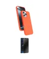 ieg™ iPhone 16 Pro Max Kılıf İz Işık Koleksiyonu - Siyah 3D Antistatik Hayalet Cam Ekran Koruyucu