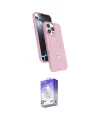 ieg™ iPhone 16 Pro Max Kılıf İz Işık Koleksiyonu - Siyah Bilvis 5in1 3D Magic Cam Ekran Koruyucu