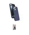 ieg™ iPhone 16 Pro Max Kılıf İz Işık Koleksiyonu - Siyah Bilvis Hayalet Cam Ekran Koruyucu