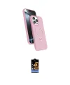 ieg™ iPhone 16 Pro Max Kılıf İz Işık Koleksiyonu - Siyah Buffer Hayalet Cam Ekran Koruyucu