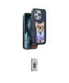 ieg™ iPhone 16 Pro Max Kılıf İz Minimal Koleksiyonu - Siyah Bilvis 3D Cam Ekran Koruyucu
