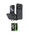 ieg™ iPhone 16 Pro Max Kılıf İz Modern Prime - Şeffaf 360 Full Body Arka Koruyucu