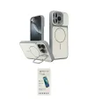 ieg™ iPhone 16 Pro Max Kılıf İz Modern Prime - Şeffaf Pasifik Cam Ekran Koruyucu