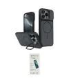ieg™ iPhone 16 Pro Max Kılıf İz Modern Prime - Şeffaf Pasifik Cam Ekran Koruyucu