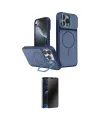 ieg™ iPhone 16 Pro Max Kılıf İz Modern Prime - Siyah 3D Antistatik Hayalet Cam Ekran Koruyucu