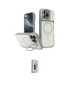 ieg™ iPhone 16 Pro Max Kılıf İz Modern Prime - Siyah Bilvis 3D Cam Ekran Koruyucu