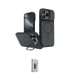 ieg™ iPhone 16 Pro Max Kılıf İz Modern Prime - Siyah Bilvis 3D Cam Ekran Koruyucu