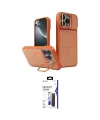 ieg™ iPhone 16 Pro Max Kılıf İz Modern Prime - Siyah Bilvis 3X AR Hayalet Cam Ekran Koruyucu