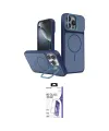 ieg™ iPhone 16 Pro Max Kılıf İz Modern Prime - Siyah Bilvis 3X AR HD Cam Ekran Koruyucu
