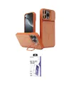ieg™ iPhone 16 Pro Max Kılıf İz Modern Prime - Siyah Bilvis 3X AR HD Cam Ekran Koruyucu