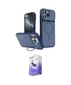 ieg™ iPhone 16 Pro Max Kılıf İz Modern Prime - Siyah Bilvis 5in1 5D Magic Hayalet Cam Ekran Koruyucu