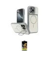 ieg™ iPhone 16 Pro Max Kılıf İz Modern Prime - Siyah Buffer Cam Ekran Koruyucu