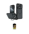 ieg™ iPhone 16 Pro Max Kılıf İz Modern Prime - Siyah Buffer Cam Ekran Koruyucu