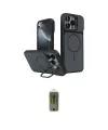 ieg™ iPhone 16 Pro Max Kılıf İz Modern Prime - Siyah Joko Magic 5D Hayalet Cam