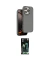 ieg™ iPhone 16 Pro Max Kılıf Kıvılcım Çizgi Serisi - Siyah 360 Mat Full Body Arka Koruyucu
