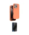 ieg™ iPhone 16 Pro Max Kılıf Kıvılcım Çizgi Serisi - Siyah 3D Antistatik Hayalet Cam Ekran Koruyucu