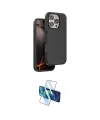 ieg™ iPhone 16 Pro Max Kılıf Kıvılcım Çizgi Serisi - Siyah 3D Antistatik Seramik Nano Ekran Koruyucu