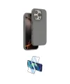 ieg™ iPhone 16 Pro Max Kılıf Kıvılcım Çizgi Serisi - Siyah 3D Antistatik Seramik Nano Ekran Koruyucu
