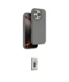 ieg™ iPhone 16 Pro Max Kılıf Kıvılcım Çizgi Serisi - Siyah Bilvis 3D Cam Ekran Koruyucu