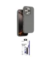 ieg™ iPhone 16 Pro Max Kılıf Kıvılcım Çizgi Serisi - Siyah Bilvis 3X AR Hayalet Cam Ekran Koruyucu