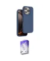 ieg™ iPhone 16 Pro Max Kılıf Kıvılcım Çizgi Serisi - Siyah Bilvis 5in1 3D Magic Cam Ekran Koruyucu