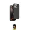 ieg™ iPhone 16 Pro Max Kılıf Kıvılcım Çizgi Serisi - Siyah Buffer Cam Ekran Koruyucu