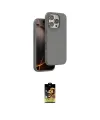 ieg™ iPhone 16 Pro Max Kılıf Kıvılcım Çizgi Serisi - Siyah Buffer Cam Ekran Koruyucu