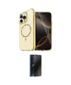 ieg™ iPhone 16 Pro Max Kılıf Kıvılcım Form Prime - Siyah 3D Antistatik Hayalet Cam Ekran Koruyucu
