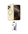 ieg™ iPhone 16 Pro Max Kılıf Kıvılcım Form Prime - Siyah Bilvis 3X AR Hayalet Cam Ekran Koruyucu