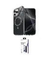 ieg™ iPhone 16 Pro Max Kılıf Kıvılcım Form Prime - Siyah Bilvis 3X AR Hayalet Cam Ekran Koruyucu